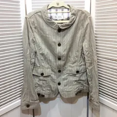 SCAPA スキャパ レディース 麻混ジャケット 44 グレーのサムネイル