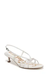 サムエデルマン レディース シューズ ヒール サンダル Sam Edelman Cressa Slingbackitten Heel Sandal Bright White ホワイト