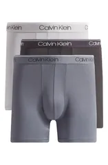 カルバンクライン メンズ アンダーウェア ボクサーパンツ ローライズ Calvin Klein 3Pack Low Rise Microfiber Stretch Boxer Briefs Black Griff ブラック