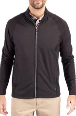 カッターアンドバック メンズ アウター パーカー・スウェット ジャケット Cutter Buck Adapt Hybrid Full Zip Jacket Black ブラックのサムネイル