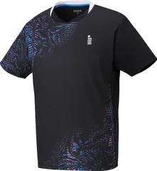 ゴーセン GOSEN テニス ゲームシャツ ユニセックス トップス 半袖Tシャツ 吸汗速乾 消臭機能 日本ソフトテニス連盟審査合格品 日本バドミントン協会審査合格品 着替え 部活 クラブ活動  T2542 39 ブラック
