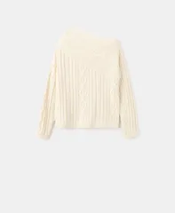 【送料無料】 マンゴ レディース ニット・セーター アウター Womens Braided WoolBlend Sweater Ecruのサムネイル