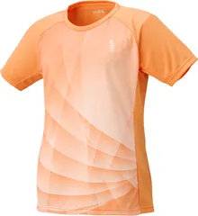 ゴーセン GOSEN テニス レディースゲームシャツ トップス 半袖Tシャツ 吸汗速乾 日本ソフトテニス連盟審査合格品 日本バドミントン協会審査合格品 着替え 部活 クラブ活動 サークル  T2551 21 オレンジ