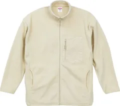 ユナイテッドアスレ UnitedAthle マイクロフリース フルジップ スタンド ジャケット 一重   709701 19 ナチュラル