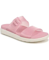【送料無料】 ドクター・ショール レディース サンダル シューズ Womens All Time Round Toe Slide Sandals Pink Faux Leatherのサムネイル