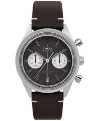 [Free Shipping] Timex Men's Watch Accessory Men's Chronograph Brown Leather Watch 40mm Brown