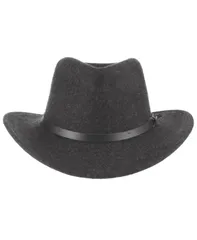 【送料無料】 スカラ メンズ 帽子 アクセサリー Mens Mix Crush Wool Felt Outback Hat Charcoal