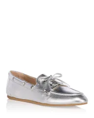 スチュアート ワイツマン レディース シューズ スリッポン・ローファー Stuart Weitzman Womens Tinsley Moccasin Boat Shoe Loafersilver シのサムネイル