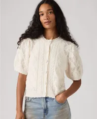 【送料無料】 リーバイス レディース ニット・セーター アウター Womens Pauline Pointelle ShortSleeve Cardigan Tofuのサムネイル