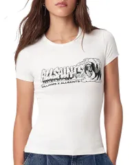 オールセインツ レディース トップス Tシャツ ALLSAINTS Burnout Stevie Tee Ashen White ホワイトのサムネイル