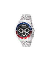 [무료 배송] 인빅터 남성 시계 액세서리 Mens 48117 Pro Diver Quartz Chronograph Black Dial Watch Silver