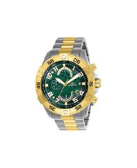 [무료 배송] 인빅터 남성용 시계 액세서리 Mens 26099 S1 Rally Quartz Multifunction Green Dial Watch Goldstainless steel