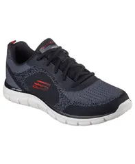 【送料無料】 スケッチャーズ メンズ スニーカー シューズ Mens Track Glendor Running Sneakers from Finish Line Black Red