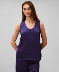 【送料無料】 カルバンクライン レディース タンクトップ トップス Womens Scoop Neck Tank Top Steel Beamsのサムネイル