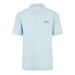 アレキサンダー・マックイーン メンズ トップス ポロシャツ 刺繍 ロゴ Alexander McQueen Mens Alex Logo Embroidered Polo Shirt Light Blのサムネイル