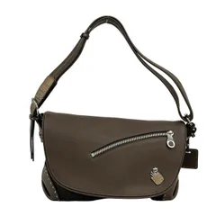 PELLE BORSA(ペレボルサ) ショルダーバッグ - ブラウン×ダークブラウン レザー