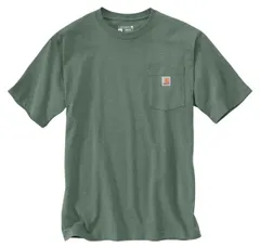 カーハート メンズ トップス Tシャツ Carhartt Mens K87 PocketShirt Green Slate Heather スレート