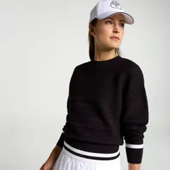 キャリー レディース アウター ニット・セーター CALIA Womens Crew Sweater Pure Black ブラック