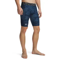 アンダーアーマー メンズ ボトムス カジュアルパンツ プリント ショートパンツ Under Armour Mens HeatGear Elite Printed Long Shorts Wham BlueWhite ホワイト