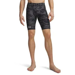 アンダーアーマー メンズ ボトムス カジュアルパンツ プリント ショートパンツ Under Armour Mens HeatGear Elite Printed Long Shorts BlackCastlerock Wt ブラック