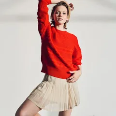 キャリー レディース アウター ニット・セーター CALIA Womens Crew Sweater Fresh Red レッド
