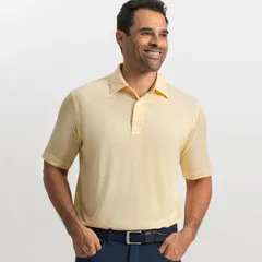 フットジョイ メンズ トップス ポロシャツ FootJoy Mens Flip Stripe ProDry Performance Golf Polo SunshineWhite ホワイトのサムネイル
