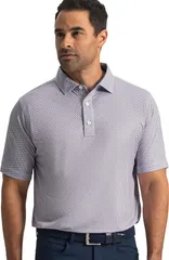 フットジョイ メンズ トップス ポロシャツ プリント FootJoy Mens Nautical Flag Print Performance Golf Polo Nantucket RedCoastのサムネイル