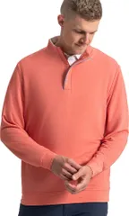 フットジョイ メンズ アウター ジャケット・ブルゾン パイル FootJoy Mens Drirelease French Terry Golf Zip Nantucket RedChambray レのサムネイル