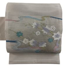 セール！　夏帯　絽綴れ　紅白の花　八寸　正絹 セール！ 夏帯 絽綴れ 紅白の花 八寸 正絹 - メルカリ