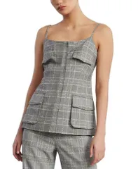 ビーシービージーマックスアズリア レディース アウター ベスト BCBGMAXAZRIA Glen Plaid Vest Glen Plaid チェックのサムネイル