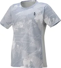 ゴーセン GOSEN テニス レディースゲームシャツ トップス 半袖Tシャツ 吸汗速乾 消臭 日本ソフトテニス連盟審査合格品 日本バドミントン協会審査合格品 着替え 部活 クラブ活動  T2555 36 アイスグレー
