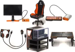 【中古】トレーディングフィギュア 全6種セット 「本当に光る!ゲーミングパソコンマスコット オレンジネオンスタイル」