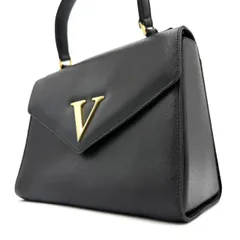 VALENTINO ヴァレンティノ ハンドバッグ 黒 ブラック Vロゴ レザー 鞄のサムネイル