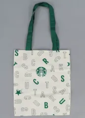 【中古】バッグ ホワイト フラットバッグ 「スターバックスコーヒー」 スターバックス ホリデーシーズン 2023 対象商品購入特典