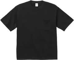 ユナイテッドアスレ UnitedAthle 9.1 オンス マグナムウェイト ビッグシルエット T シャツ   ポケット付き   441201 2 ブラック