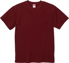 ユナイテッドアスレ UnitedAthle 5.6オンス ハイクオリティー Tシャツ ポケット付   500601 72 バーガンディ