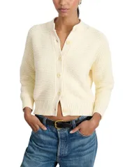 アレックスミル レディース アウター ニット・セーター クルーネック コットン カーディガン Alex Mill Nico Crewneck Cotton Cardigan Ivory アイボリー