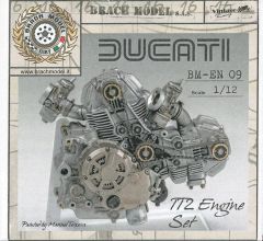 【新品】プラモデル 1/12 ドゥカティ TT2 600cc 1982 エンジンセット レジンキャストキット [BM-EN09]