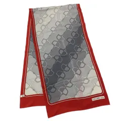 CELINE(セリーヌ) スカーフ美品  グレー×レッド