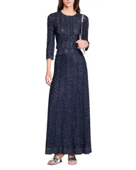 サンドロ レディース アウター カーディガン クロップド ニット Sandro Strass Knit Cropped Cardiganavy Blue ネイビーのサムネイル