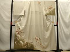 平和屋着物＊夏物 小紋 絽 枝花文 洗える着物 AAAY6746sx - メルカリ