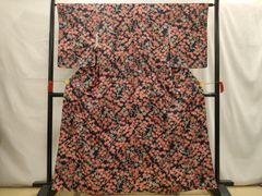 平和屋着物＊夏物　小紋　絽　草花文　洗える着物　AABF5785fy 平和屋着物＊夏物 小紋 絽 草花文 洗える着物 AAAX5499fy - メルカリ