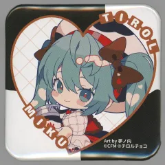 【中古】バッジ・ピンズ 初音ミク(E) スクエア缶バッジ「初音ミク×チロルチョコ」