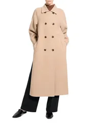 セオリー レディース アウター コート ウール Theory Long Wool Cashmere Coat Palomino