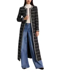アリスアンドオリビア レディース アウター ジャケット・ブルゾン Alice and Olivia Kidman Long Jacket BlackOff White オフホワイトのサムネイル