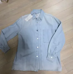 (新品) ザラ ライトブルー デニム オーバーサイズシャツ M(105)
