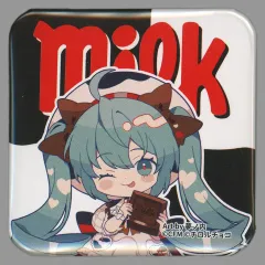 【中古】バッジ・ピンズ 初音ミク(A) スクエア缶バッジ「初音ミク×チロルチョコ」