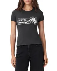 オールセインツ レディース トップス Tシャツ ALLSAINTS Burnout Stevie Tee Washed Black ブラックのサムネイル
