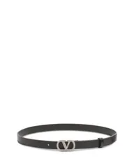 ヴァレンティノ レディース アクセサリー ベルト レザー ロゴ Valentino Womens VLogo Signature Leather Belt Black ブラック