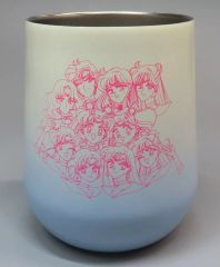 [중고] 머그컵·탕만 B. 집합(등신) 그라데이션 서모 라운드 텀블러 블루×화이트 [미소녀 전사 세일러 문]